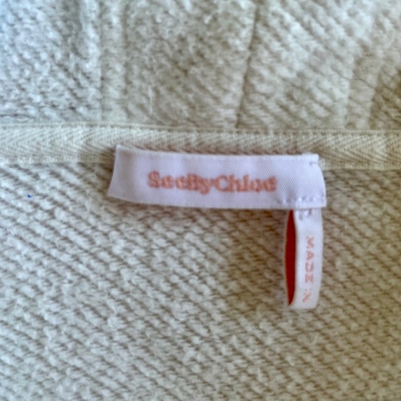 See by Chloe White Hoodie Mini Dress | Size Medium - Picture 9 of 11